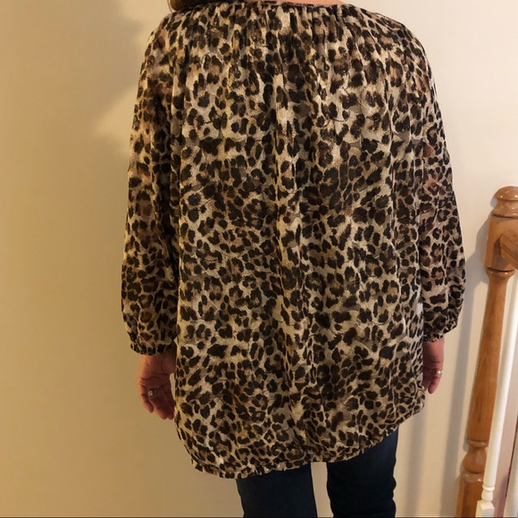 INC leopard print top - Picture 5 of 6